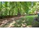 Large backyard with mature trees and wooden fence for added privacy at 904 Oldwyck Dr, Fuquay Varina, NC 27526