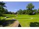 Lush garden featuring stone pathway, tiered green spaces, and mature trees, a serene retreat for residents at 911 Washington St # 304, Raleigh, NC 27605