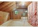 A view of an unfinished attic with open framing at 9257 Sauls Rd, Raleigh, NC 27603