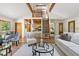 Bright living space with an open layout, loft, and access to other rooms at 9507 Sertoma Rd, Chapel Hill, NC 27516