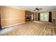 A large open living room area with a decorative fireplace at 1006 Apache Ln, Apex, NC 27502