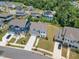 Aerial view of neighborhood highlighting home's location and community amenities at 109 Crested Coral Dr, Holly Springs, NC 27540