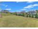 Large backyard with green grass, perfect for outdoor activities and relaxation at 109 Crested Coral Dr, Holly Springs, NC 27540