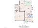 Layout of a floor plan showing kitchen, dining, living room, office, and garage at 109 Crested Coral Dr, Holly Springs, NC 27540