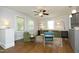Inviting living room with hardwood floors, neutral walls, and comfortable seating arrangement at 120 Pine St, Carrboro, NC 27510