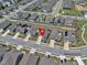 This aerial view highlights the proximity to the dog park at 1217 Linkwood Way, Fuquay Varina, NC 27526