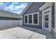 Enclosed patio area with string lights for outdoor entertaining at 1217 Linkwood Way, Fuquay Varina, NC 27526