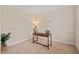 Bright office space with neutral carpet, wood desk, and modern decor at 1504 Haventree Rd, Durham, NC 27713