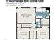 Second floor floorplan featuring three bedrooms including a primary bedroom and two bathrooms at 19 Knightsbridge Ct, Durham, NC 27707