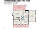 First floor floorplan featuring a living room, kitchen, dining room, office, and screened porch at 19 Knightsbridge Ct, Durham, NC 27707