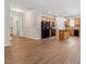 Spacious living room with hardwood floors leading to the kitchen at 202 Verrazano Pl, Clayton, NC 27520