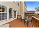 Cozy back deck, with comfortable chairs, offers a private outdoor space for relaxation and entertainment at 2740 Laurelcherry St, Raleigh, NC 27612