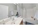 Clean bathroom featuring a single vanity, a toilet, and a shower-tub combo at 2910 Barrymore St # 100, Raleigh, NC 27603