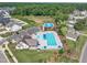 A high view of the community pool, playground and amenity center at 325 Buckhorn Branch Park, Clayton, NC 27520