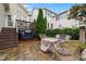 Backyard patio with outdoor seating, perfect for entertaining or relaxing in the private backyard at 327 Commons Walk Cir, Cary, NC 27519