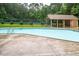 Well-maintained community pool area featuring chairs and shelters at 3285 Edinburgh Dr, Sanford, NC 27332