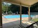 A well-maintained community pool with a covered seating area for residents to enjoy at 3285 Edinburgh Dr, Sanford, NC 27332