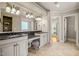Elegant bathroom features dual vanities, granite countertops, custom cabinets, and stylish fixtures at 3728 Westbury Lake Dr, Raleigh, NC 27603
