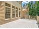 Large deck area with a railing and ample space for outdoor furniture at 3728 Westbury Lake Dr, Raleigh, NC 27603