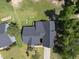 Aerial view of the house showing the roof and backyard at 374 Heart Pine Dr, Wendell, NC 27591