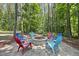 Backyard area with outdoor seating and a fire pit at 374 Heart Pine Dr, Wendell, NC 27591