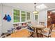 Bright dining area with large windows and an adjacent outdoor patio at 3806 Lochnora Pkwy, Durham, NC 27705