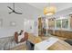 Bright, open living area featuring modern furnishings and a stylish kitchen with stainless steel appliances at 411 Bon Air Ave, Durham, NC 27704