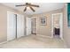 Cozy bedroom features plush carpet and offers an attached bath for added convenience and privacy at 4536 Massey Rd, Zebulon, NC 27597