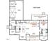 First floor blueprint showcasing a layout with a living room, kitchen, dining area, office and garage at 50 Farmstead Ct, Wendell, NC 27591