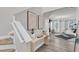 Inviting entryway with modern decor, a stylish table, and views into a bright and spacious living area at 520 Oak Holly Ln, Zebulon, NC 27597