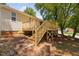 Raised deck with stairs to backyard and additional supports at 5911 Westcreek Pl, Raleigh, NC 27606