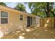 New back deck features access door to the house and fenced in side at 5911 Westcreek Pl, Raleigh, NC 27606
