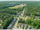 Scenic aerial view of the community, highlighting the residential area, lush greenery, and neighborhood streets at 744 Birch Arbor Cir, Raleigh, NC 27604