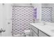 Bathroom featuring a vanity, a toilet, and a butterfly curtain at 98 Panmure, Rocky Mount, NC 27804