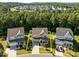 Aerial view of home with backyard pool, patio, screened porch, and fenced yard, including property lines at 98 Stone Bridge Xing # 98, Chapel Hill, NC 27517