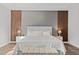 Beautiful bedroom highlighting the accent walls, tray ceilings, and modern decor at 98 Stone Bridge Xing # 98, Chapel Hill, NC 27517