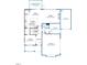 Detailed floor plan of the home's first level, showcasing the kitchen, Gathering room, study, and garage layout at Lot 17 Magnolia Acres Ln, Fuquay Varina, NC 27526