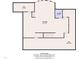 Layout of the bonus room and attic space, including a half-bath at 104 Bellagio Dr, Apex, NC 27539