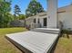 Back deck area with easy access to the yard and main house; great for entertaining guests at 1230 Piney Glen Ln, Zebulon, NC 27597