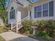Charming front entrance with a brick steps and green shutters at 1230 Piney Glen Ln, Zebulon, NC 27597