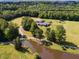 Expansive estate featuring a picturesque pond, main residence, and surrounded by lush greenery at 1625 Haystack Ln, Burlington, NC 27217