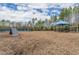 Dog park features agility equipment and picnic tables under a shaded shelter, all enclosed by a secure fence at 2122 Aventon Ln, Morrisville, NC 27560