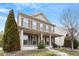 Charming two-story home with inviting front porch and manicured lawn at 2122 Aventon Ln, Morrisville, NC 27560