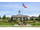 Well-manicured community gazebo featuring an American flag and garden area, adding charm and patriotism at 2122 Aventon Ln, Morrisville, NC 27560