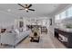 Open concept living room connects to the kitchen, featuring a modern design at 3020 High Plains Dr, Fuquay Varina, NC 27526