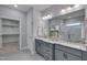 Stylish main bathroom features double vanity and spacious walk-in shower at 3020 High Plains Dr, Fuquay Varina, NC 27526