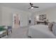 Bright main bedroom features modern decor and access to a walk-in closet at 3020 High Plains Dr, Fuquay Varina, NC 27526