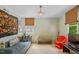 Relaxing bedroom featuring soft lighting, a comfortable daybed, and unique decorative touches at 3308 Cobblestone Court Ct, Raleigh, NC 27607