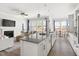 Spacious kitchen island that flows into living and dining areas at 427 Bluffberry Way, Hillsborough, NC 27278