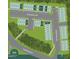 Aerial view of the Durant Towns community showing lot locations and surrounding roads and landscaping at 4821 Gossamer Ln # 102, Raleigh, NC 27616